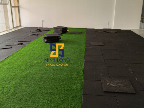 Thi công sàn cao su, sàn cỏ nhân tạo – Phú Mỹ Hưng