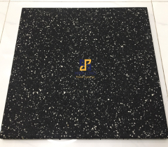 Gạch cao su mặt hạt EPDM chấm trắng dày 20mm