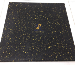 Gạch cao su mặt hạt EPDM chấm vàng dày 15mm