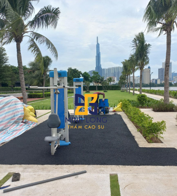 Đổ sàn cao su theo yêu cầu