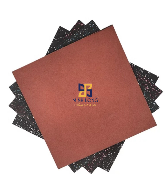 Gạch cao su màu đỏ dày 15mm